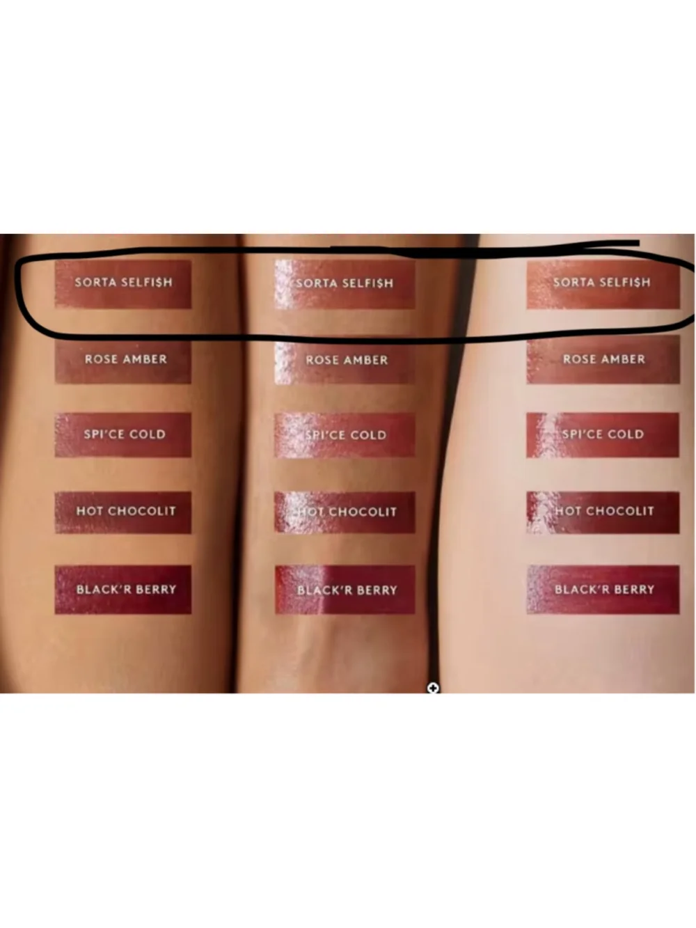 New Fenty Beauty Lipstick Sorta Selfish, Gloss Lipstick, Honey Brown Full size